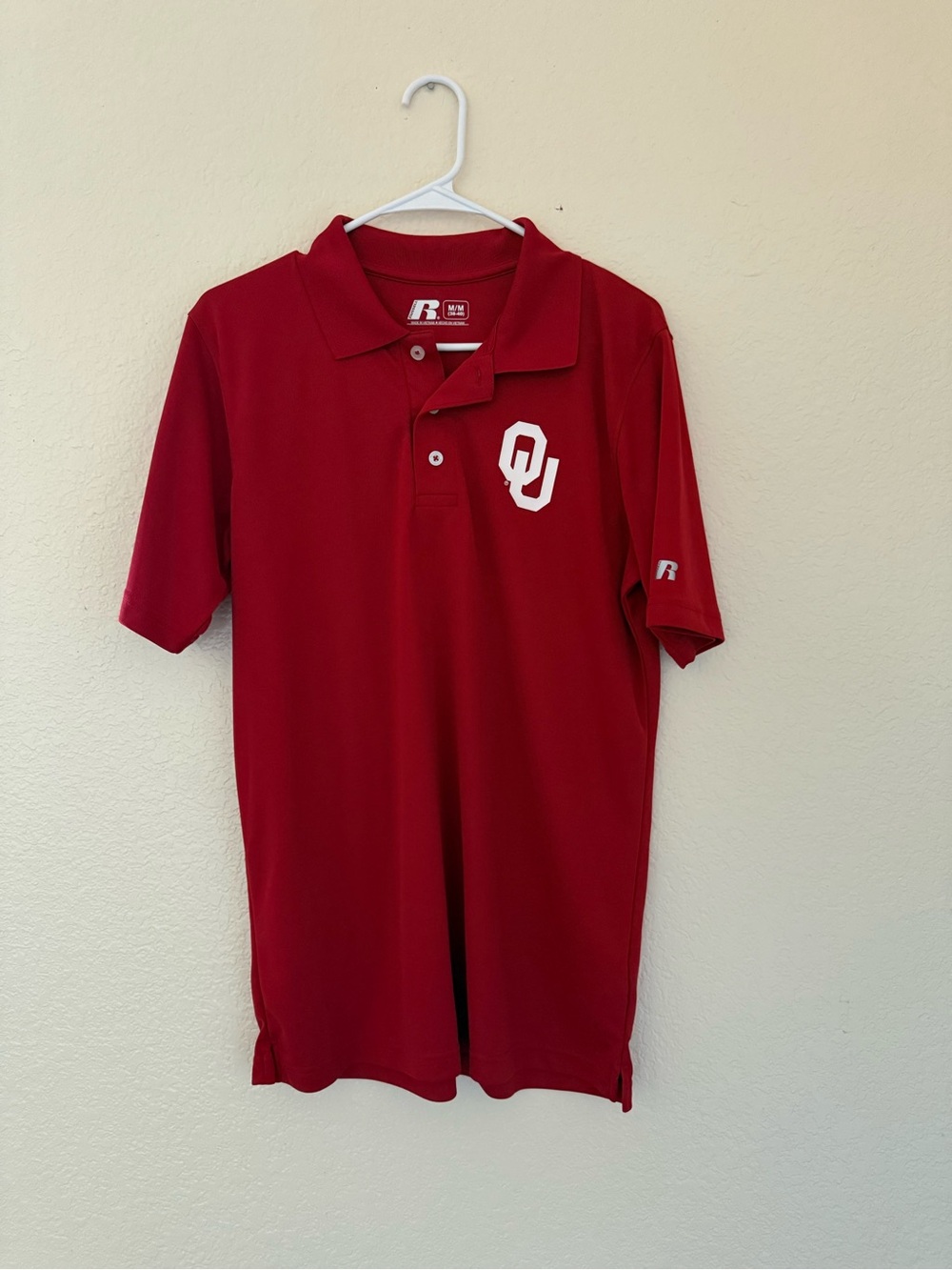 Russell Athletic Crimson OU Logo Polo